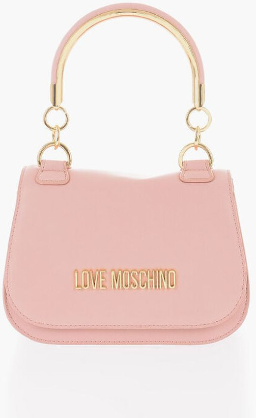 Handbag Moschino LOVE Faux Leather Handbag with Golden Handle