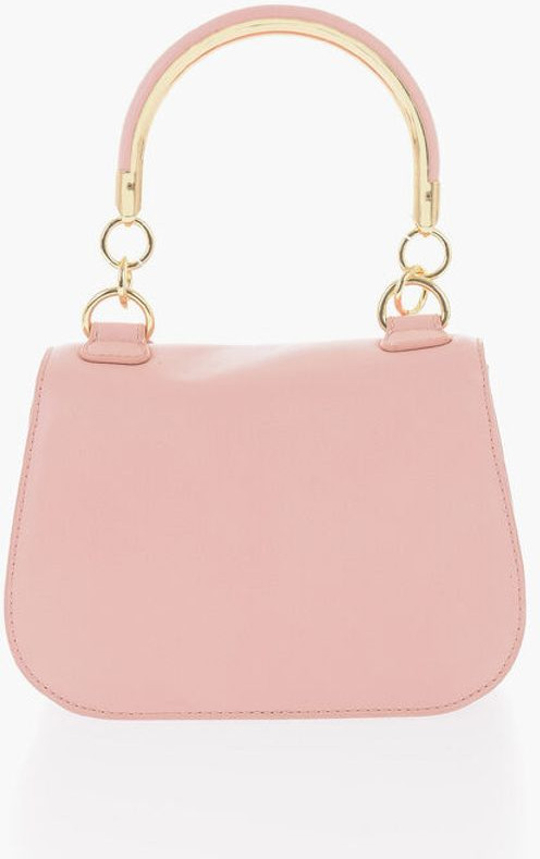 Handbag Moschino LOVE Faux Leather Handbag with Golden Handle