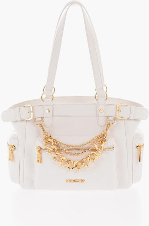 Shoulder bag Moschino LOVE Faux Leather Shoulder Bag with Removable Golden Charm