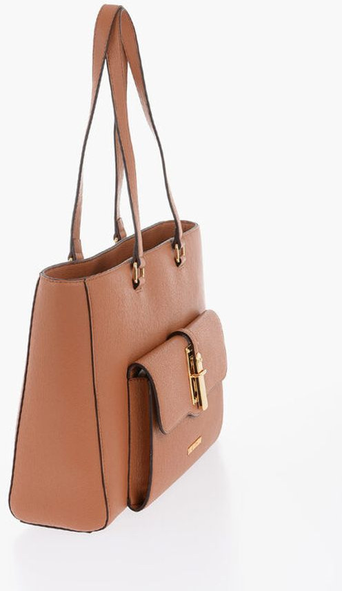 Tote Bag Moschino LOVE Faux Leather Tote Bag with Golden Details