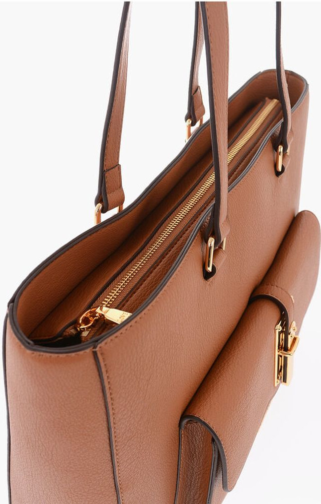 Tote Bag Moschino LOVE Faux Leather Tote Bag with Golden Details
