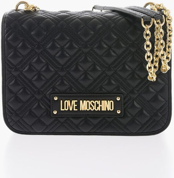 Bag Moschino LOVE Quilted Faux Leather Bag with Chain Shoulder Strap