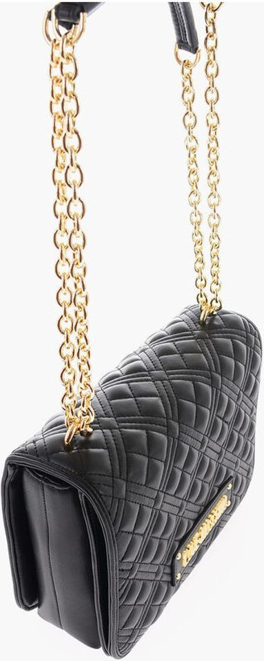 Bag Moschino LOVE Quilted Faux Leather Bag with Chain Shoulder Strap