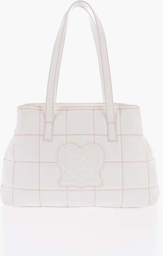 Сумка через плечо Moschino LOVE Стеганая сумка через плечо из искусственной кожи с золотистым логотипом