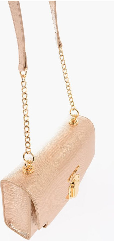 Shoulder Bag Moschino LOVE Metallic Faux Leather Shoulder Bag