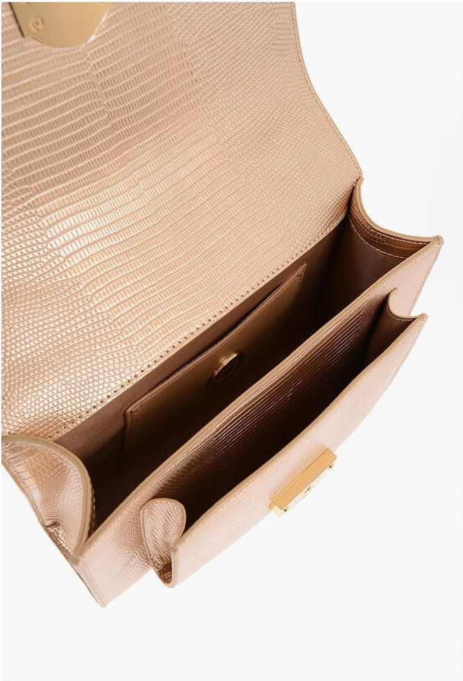 Shoulder Bag Moschino LOVE Metallic Faux Leather Shoulder Bag