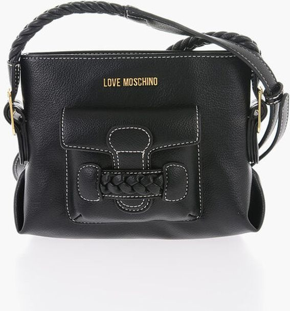 Shoulder Bag Moschino LOVE Sun'iy Charm Zamokli Sumka Ip O'rim Bilan