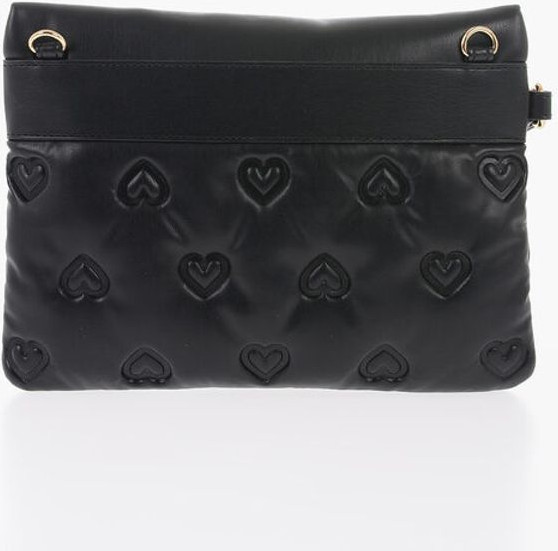 Moschino LOVE Yurtdoshlar Bosilgan Sun'iy Charm Qo'l Sumkasi