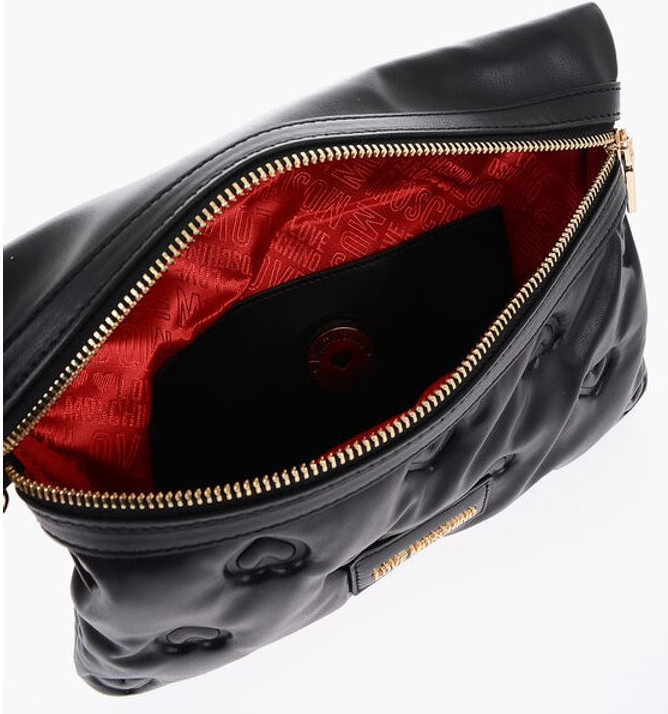 Moschino LOVE Yurtdoshlar Bosilgan Sun'iy Charm Qo'l Sumkasi