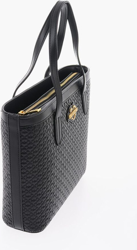 Handbag Moschino LOVE Faux Leather VALENTINA Tote Bag with All-Over Hearts