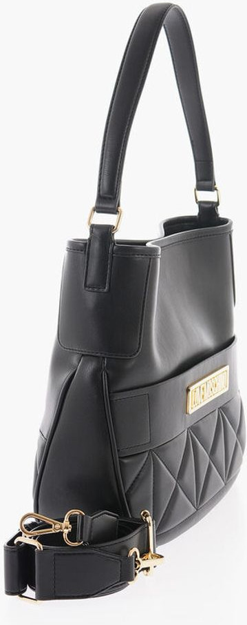 Bag Moschino LOVE Faux Leather Bag with Removable Shoulder Strap