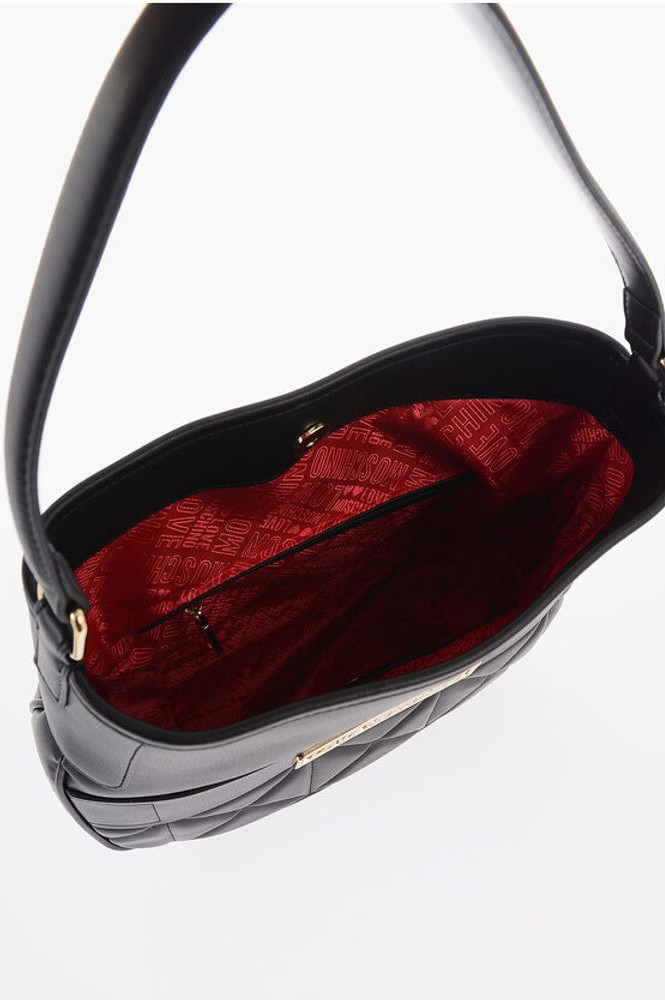 Bag Moschino LOVE Faux Leather Bag with Removable Shoulder Strap