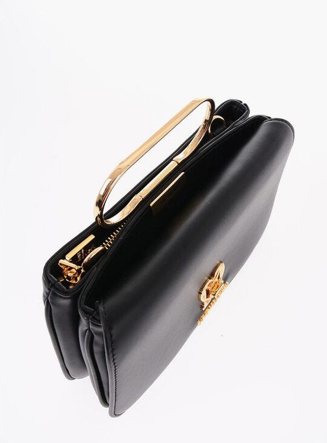 Sumka LOVE Moschino Solid Color Handbag Removable Faux Fur Handle bilan