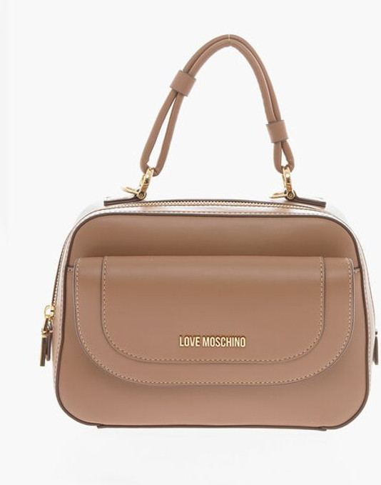 Handbag Moschino LOVE Faux Leather bag with braided Handle
