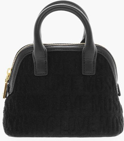Сумка Moschino LOVE с тиснением с логотипом по всей поверхности Terry Mini Bag