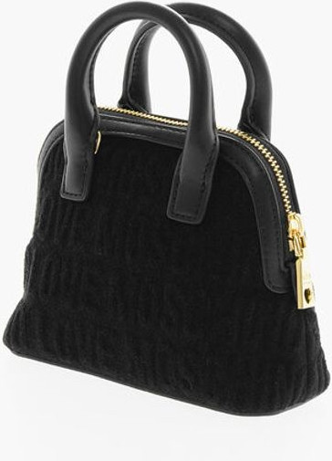 Сумка Moschino LOVE с тиснением с логотипом по всей поверхности Terry Mini Bag
