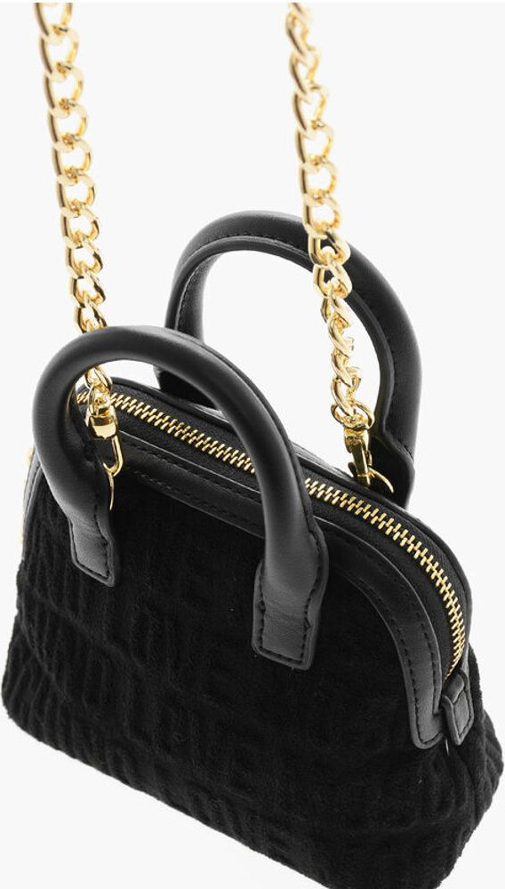 Сумка Moschino LOVE с тиснением с логотипом по всей поверхности Terry Mini Bag