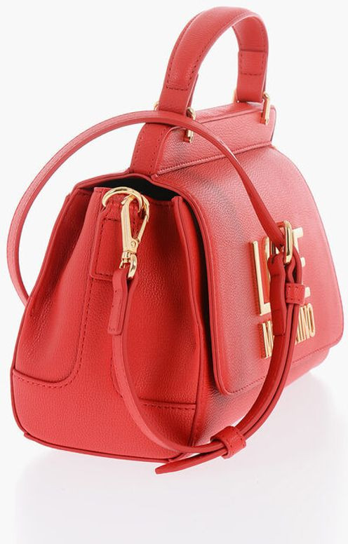 Moschino yel bag Faux Leather yel bag with Golden Maxi Logo