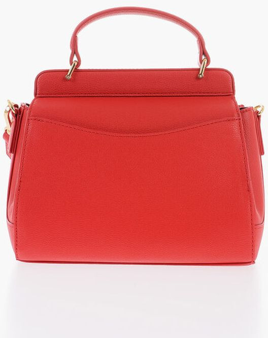 Moschino yel bag Faux Leather yel bag with Golden Maxi Logo