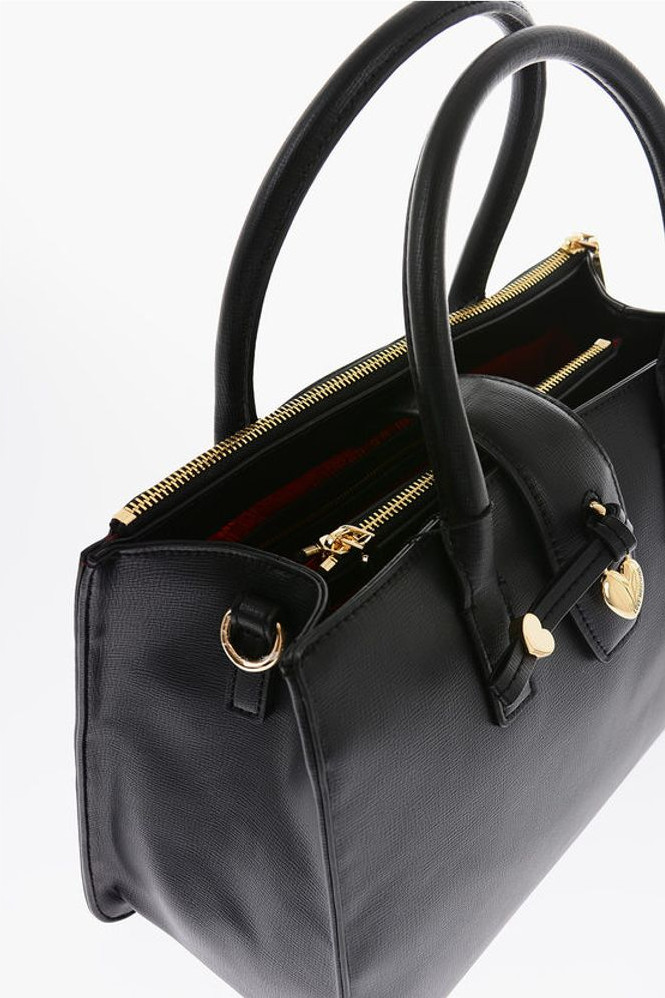 Moschino LOVE sumkasi uchun sumka Sun'iy Charmli Oltin Yurak Bilanos