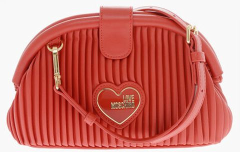 Clutch Moschino LOVE Pleated Faux