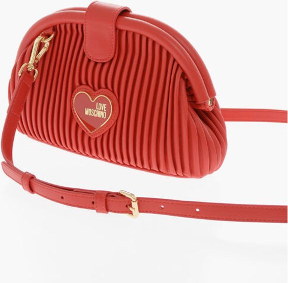 Clutch Moschino LOVE Pleated Faux