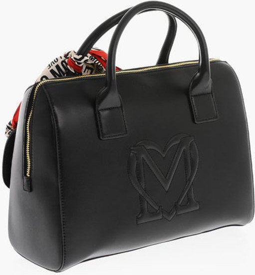 Handbag Moschino LOVE logoed handkerchief faux leather SIMPLE HOOP