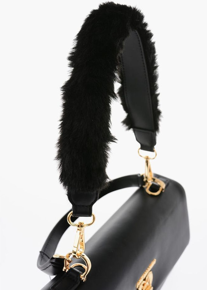 Sumka Moschino LOVE Sun'iy charm Sumka Tasmali Removable Shoulder Strap