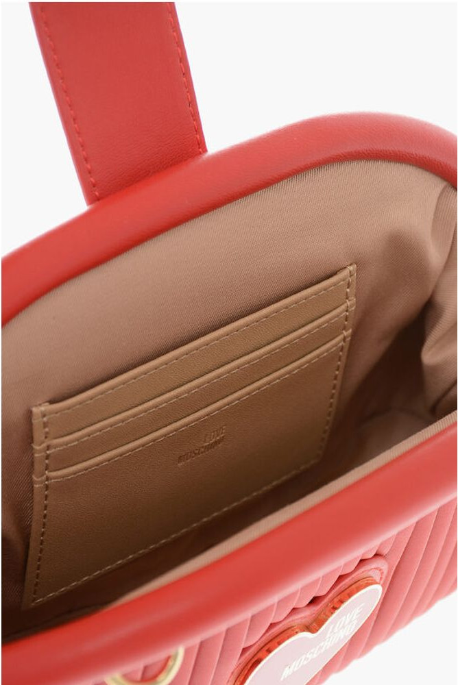 Clutch Moschino LOVE Pleated Faux