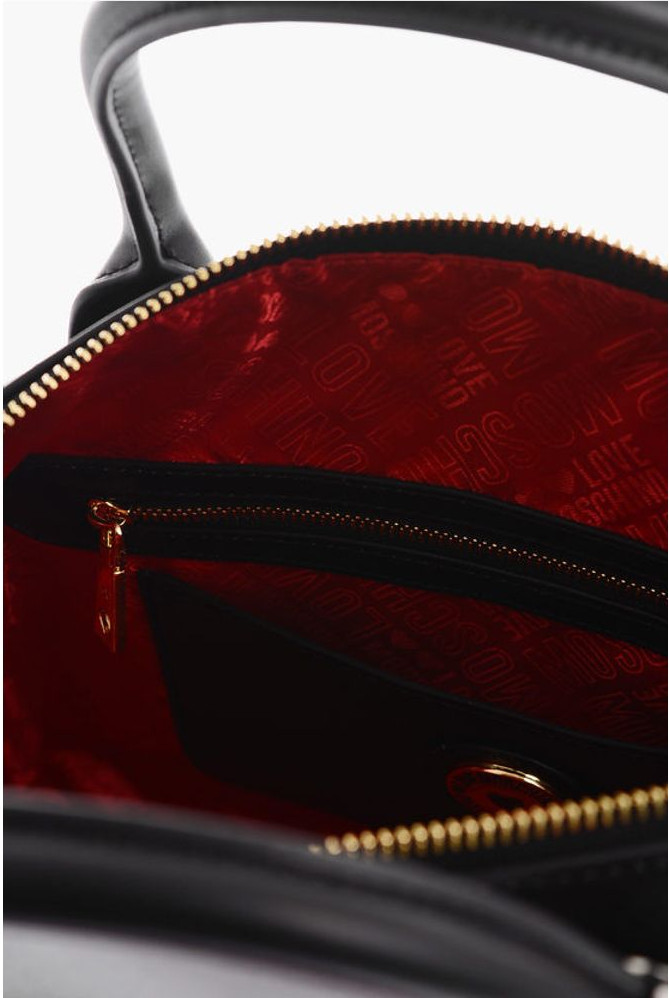 Handbag Moschino LOVE logoed handkerchief faux leather SIMPLE HOOP