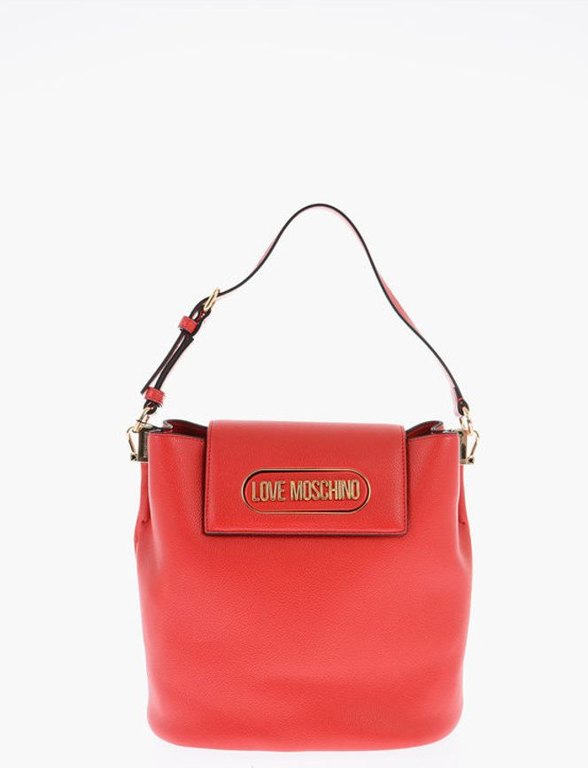 Сумка Moschino LOVE с текстурой из искусственной кожи, сумка-ведро с магнитным замком