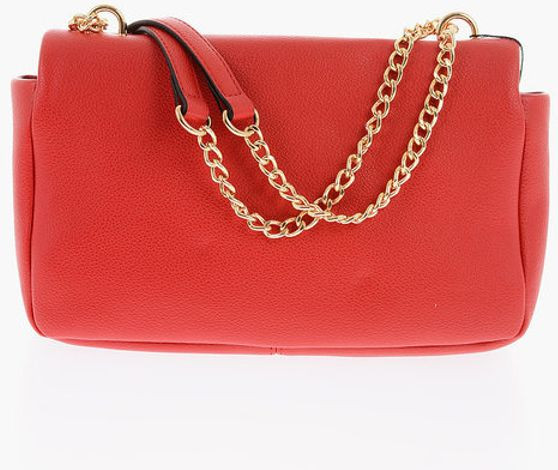 Shoulder Bag Moschino LOVE Textured Faux Leather Shoulder Bag with Golden Logo