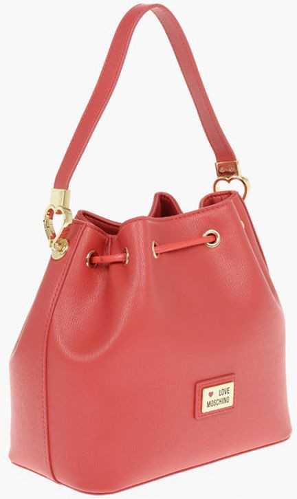 Moschino LOVE Bucket sumkasi, o'rilgan arqonli