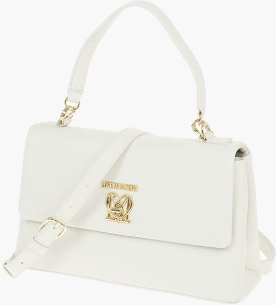 Сумка Moschino LOVE из искусственной кожи с монограммой спереди и поворотным замком