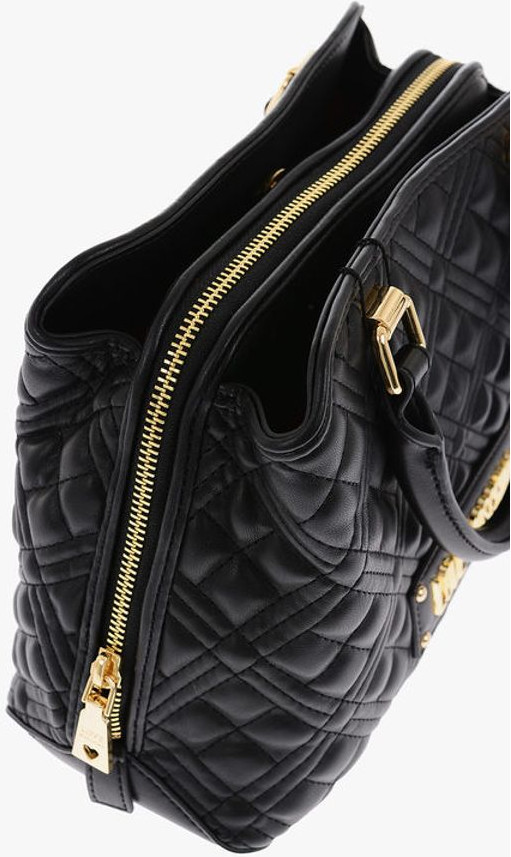 Bag Moschino LOVE golden details quilted faux leather bag