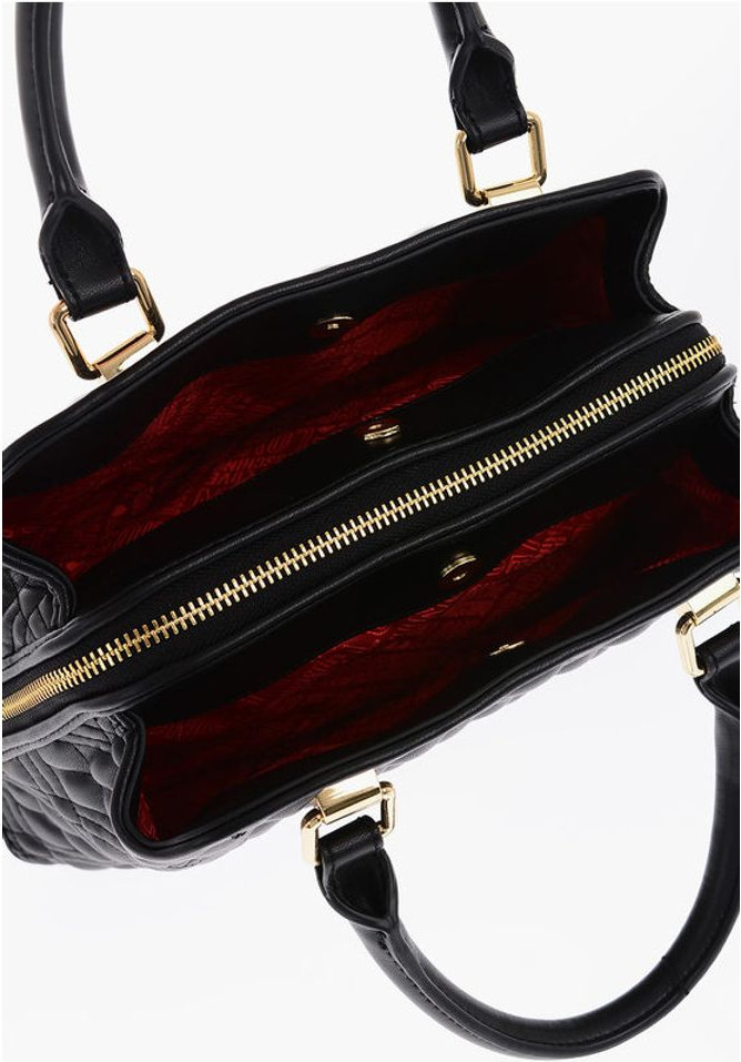 Bag Moschino LOVE golden details quilted faux leather bag