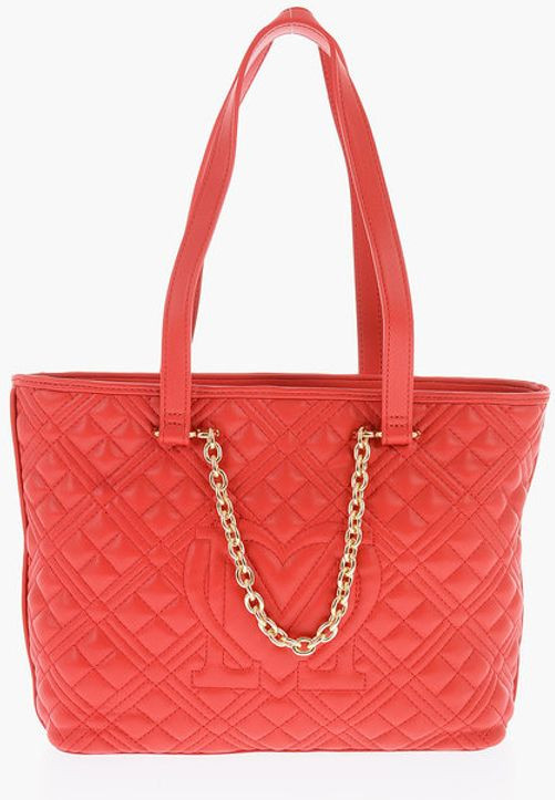 Moschino LOVE Sumkasi Tikilgan Sun'iy Charm Tote Xalta