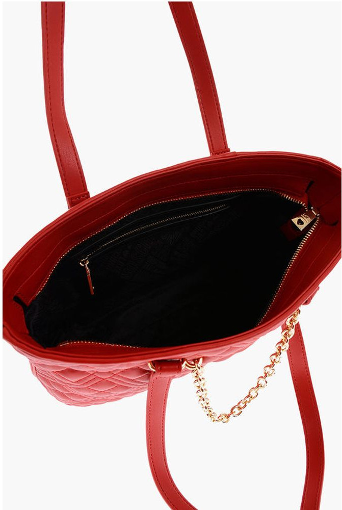 Moschino LOVE Sumkasi Tikilgan Sun'iy Charm Tote Xalta