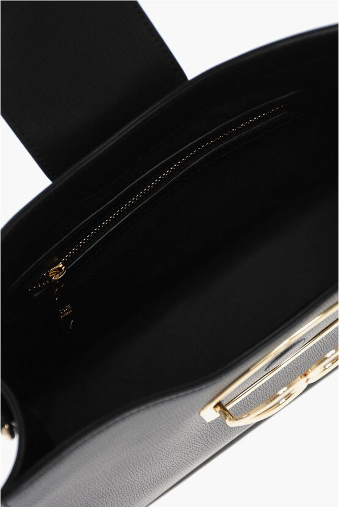 Shoulder Bag Moschino LOVE Faux Leather Shoulder Bag with Golden Hearts