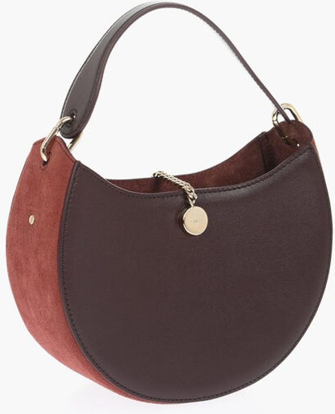 Handbag Chloé Solid Color Leather Hobo Bag with Suede Detail