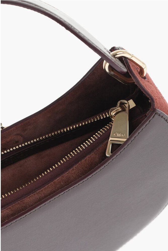 Handbag Chloé Solid Color Leather Hobo Bag with Suede Detail