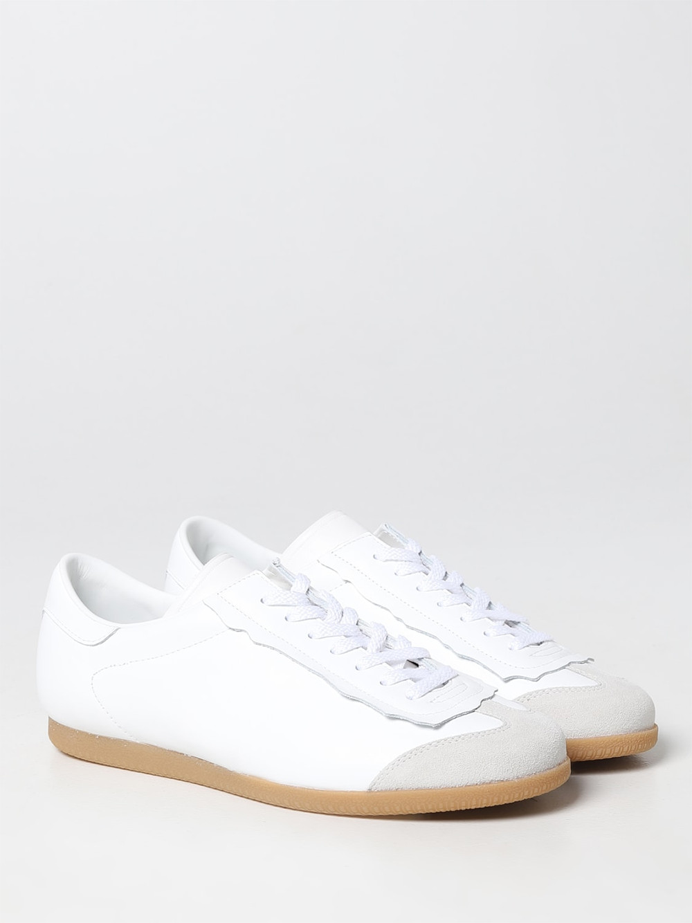 Низкие кроссовки Featherlight из кожи и замши Maison Margiela