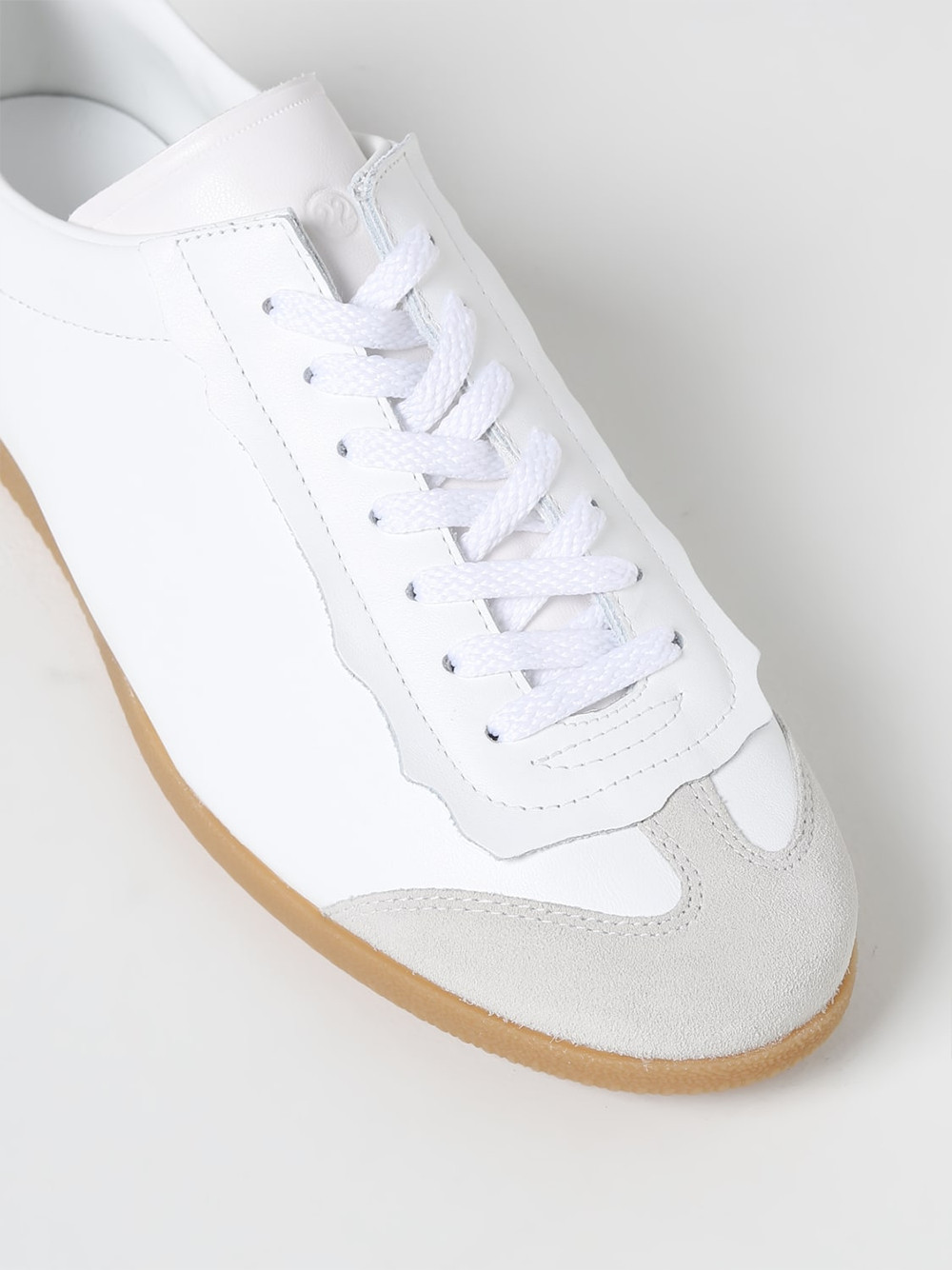 Низкие кроссовки Featherlight из кожи и замши Maison Margiela