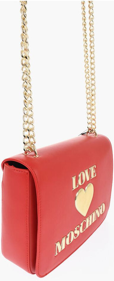 Shoulder Bag Moschino LOVE Faux Leather Shoulder Bag with Golden Details