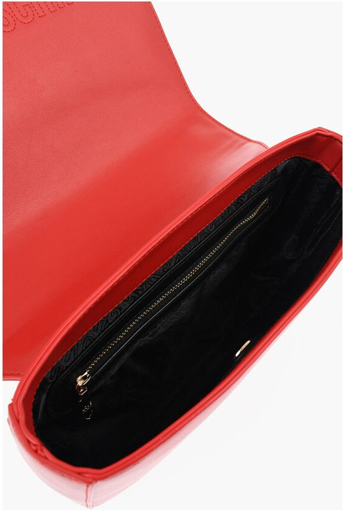 Shoulder Bag Moschino LOVE Faux Leather Shoulder Bag with Golden Details