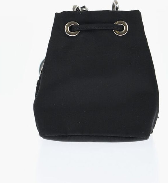 Pouch Prada Nylon Studded Pouch with Rhinestones