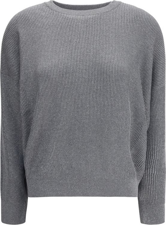 Gray Cotton Sweatshirt - Brunello Cucinelli