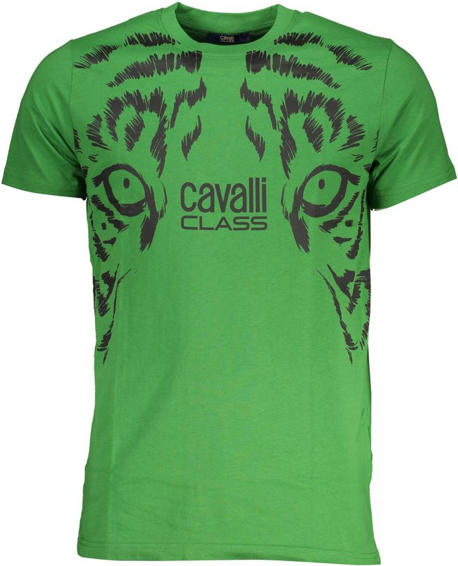 Green Cotton T-Shirt Cavalli Class