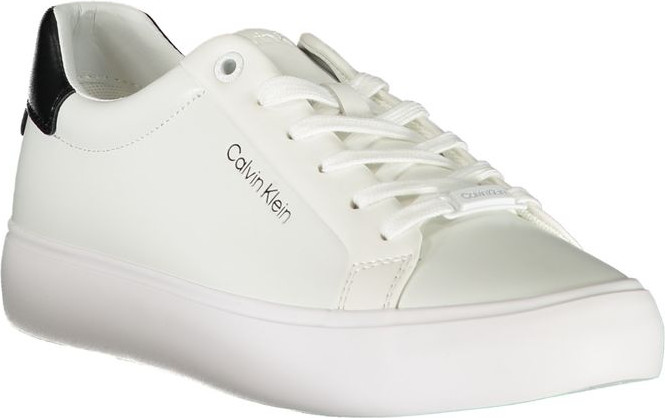 White Polyester Sneaker Calvin Klein