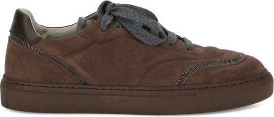 Кроссовки Brunello Cucinelli из коричневой резины с низким верхом